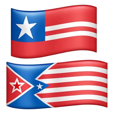 About a emoji flag combination with Puerto Rico + North Korea emoji flag combination flag hack as a flag sticker