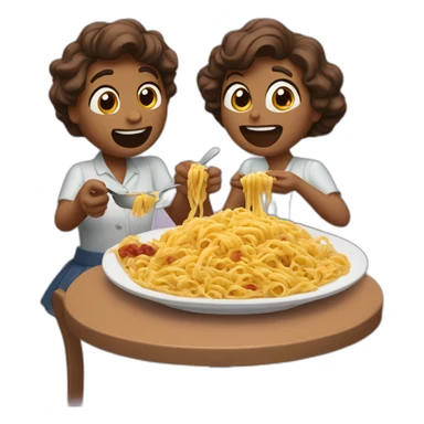 couple eating pasta like lady and the tramp sticker