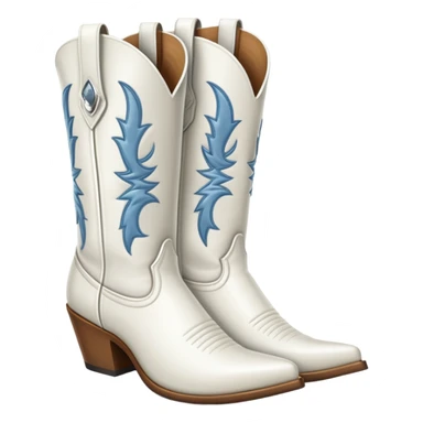 White cowboy boots  sticker