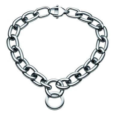 Y2K silver big chain Tiffany choker sticker