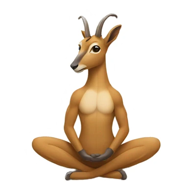 Chamois practicing yoga sticker