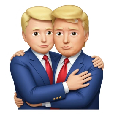 Trump hugging elon musk sticker