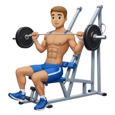 man with blue shorts doing seated cable-rows machine exercise sticker