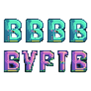 SR CRYPTO text in bold arcade-style pixel lettering sticker