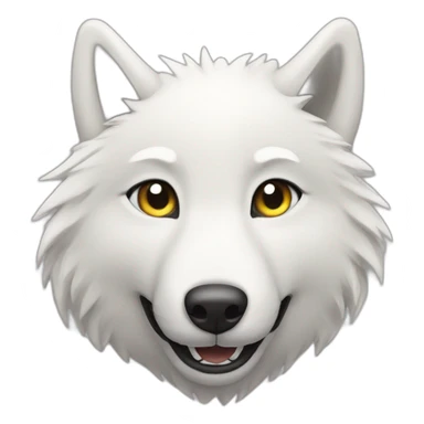 arctic wolf smiling sticker