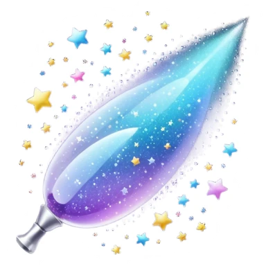 tiny glitter dust floating in the air, very small sparkles scattered everywhere, bright and shiny, like magical fine dust. Rounded, glossy, smooth, soft shadows, white background.




 sticker