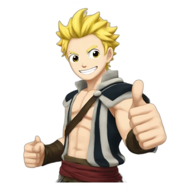 fairy tail laxus thumbs up sticker