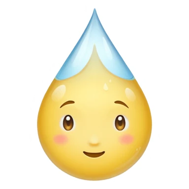 I want a water squirt emoji but its colored a yellowish white but mostly white sticker