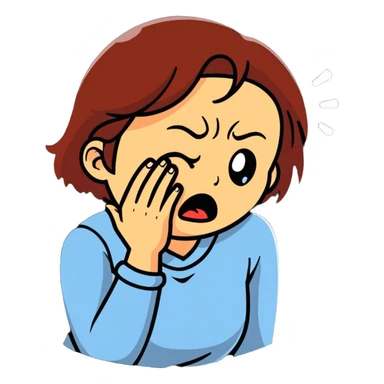 angry and sad crying woman who avoid the communication sticker