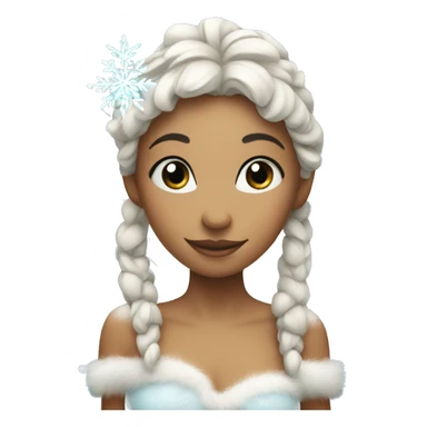 christmas fairy wearing snow flakes sticker