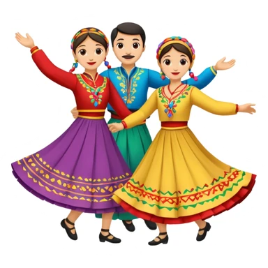 Folk dancer (twirl), street dancers. sticker