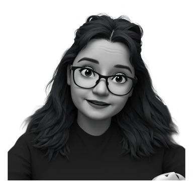 smiling girl in monochrome sticker