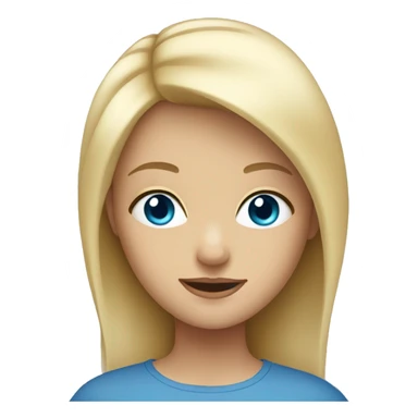 Blond girl with blue eyes sticker