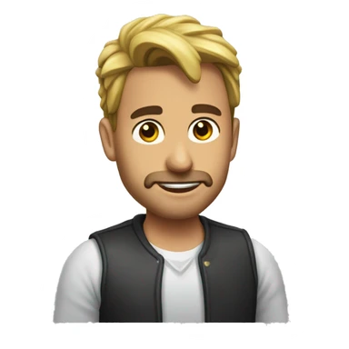 Juan Pablo Villamil enseña de un unicornio  sticker