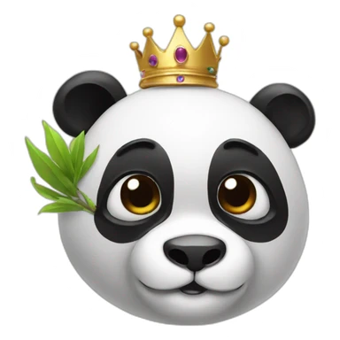 Panda with crown sticker