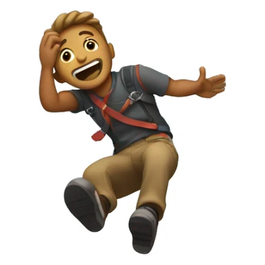 Jumping of cliff sticker