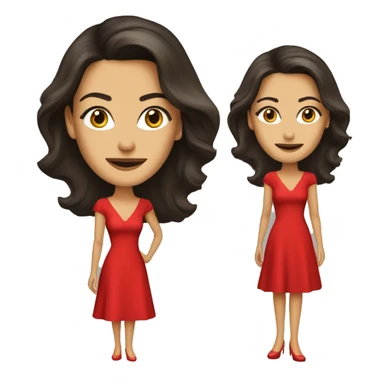 Teri Hatcher in red dress sticker