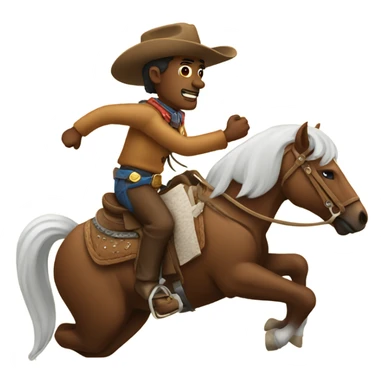 cowboy riding a horse  sticker