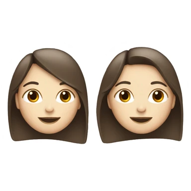 two brunette white girls smiling sticker