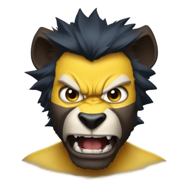Angry Michigan Wolverine sticker