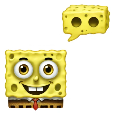 spongebob with a bob hair sticker