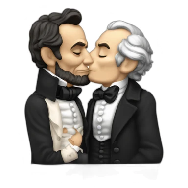 abraham lincoln kissing john wilkes boothe sticker