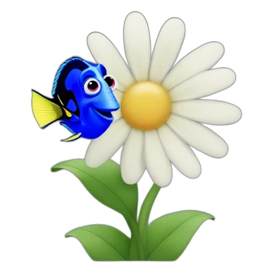 finding dory holding a daisy sticker