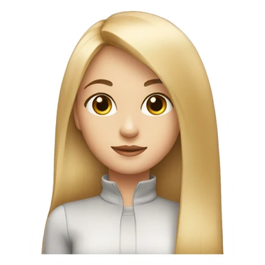 a girl with straight hair of medium length, slender and beautiful sticker