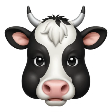 Cow face, word saying MU at the top sticker