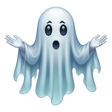 spooky ghost-like phantom, ethereal apparition sticker