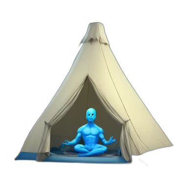 Dr Manhattan pitching a tent sticker