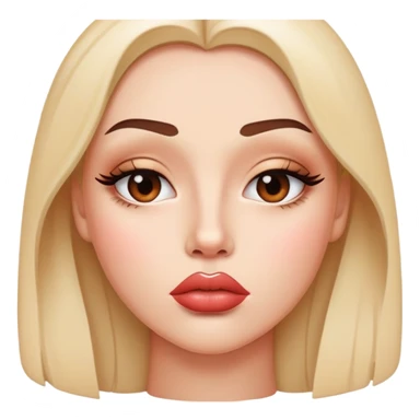 full glossy pouty baddie lips with lip liner sticker