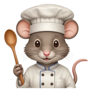 Rat wearing chef hat sticker