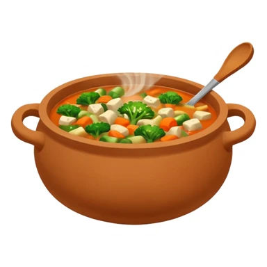 soup in clay, no spoon sticker