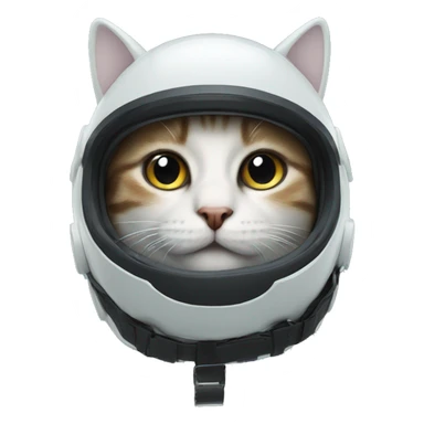 sky helmet with cat face sticker