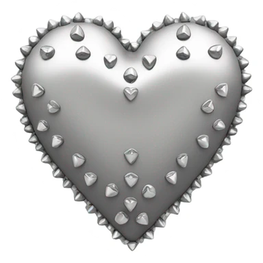 a hollow heart studded with silver sticker