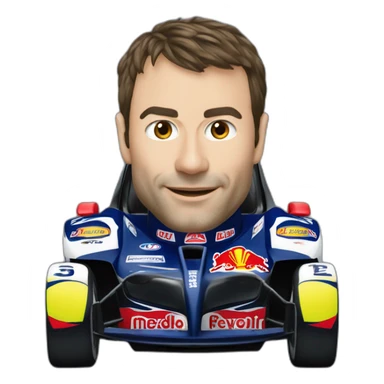 sebastien loeb avec un volant sticker
