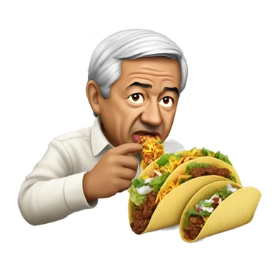 Andres Manuel Lopez Obrador eating tacos sticker