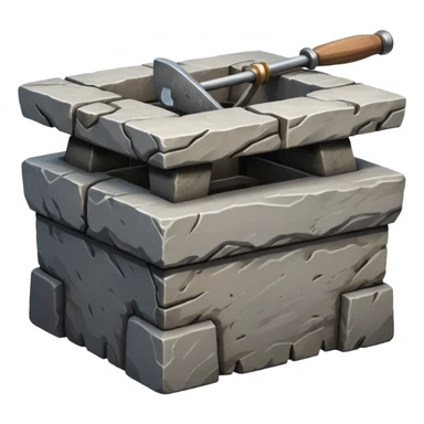 A Japanese stone forge sticker