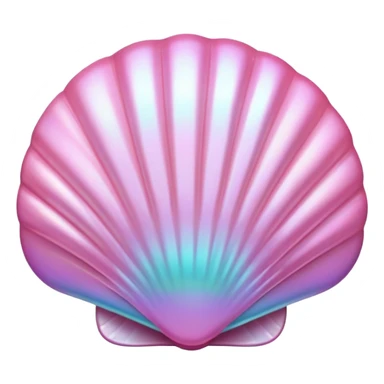 pink shell with pearlescent sheen sticker
