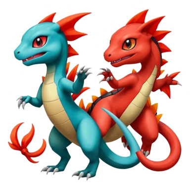 Meloetta-Guilmon-Charmeleon-Salandit-Pokémon-Fakémon-creature sticker