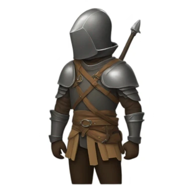 medieval Bounty Hunter, torso, looking away from camera sticker