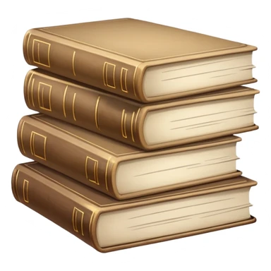 Beige pile of books sticker