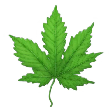 Canabis leaf sticker