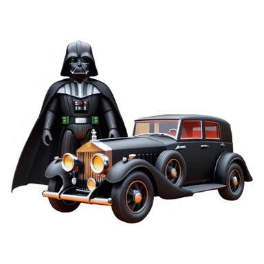    Hot wheels Darth Vader themed 1934 Rolls Royce scary Halloween monster rc car on  dark country road  sticker