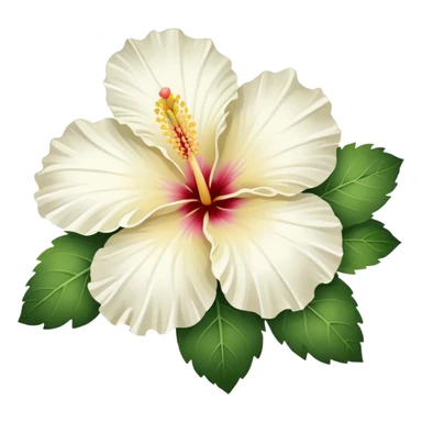 An white hibiscus sticker