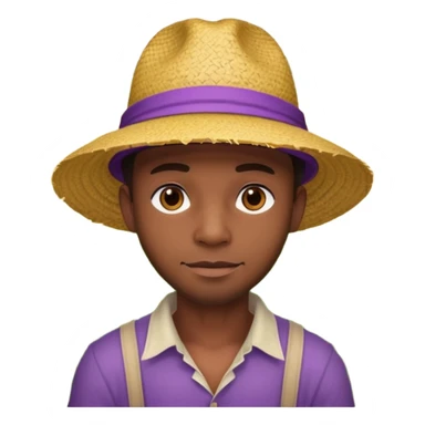 purple black guy in rice fields sticker