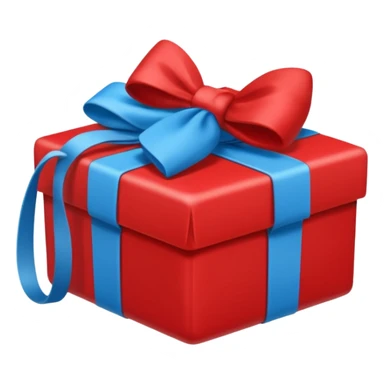 Cadeau rouge et bleu et avec écris dessus : cadeau à la clé  sticker