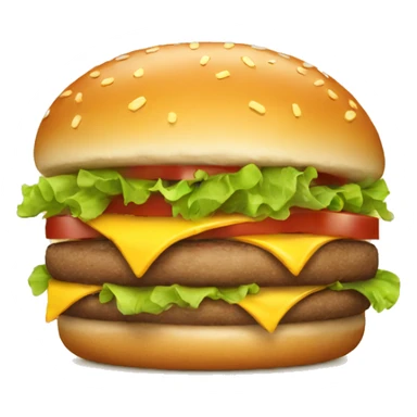 happy smiling burger sticker