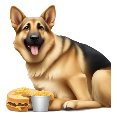 German Sheppard eating popp sticker